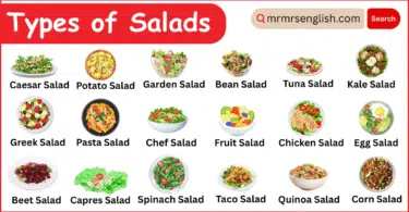 Types of Salads Names in English with their Pictures