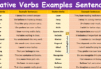 100 Stative Verbs Examples Sentences in English with Pictures