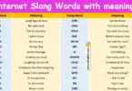 100 internet Slang Words with meanings and Pictures