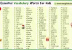 1000 Essential English Vocabulary Words for Kids with Pictures