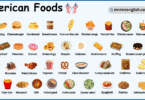American Foods Names in English with Their Pictures