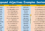 Compound Adjectives Examples Sentences in English with Pictures