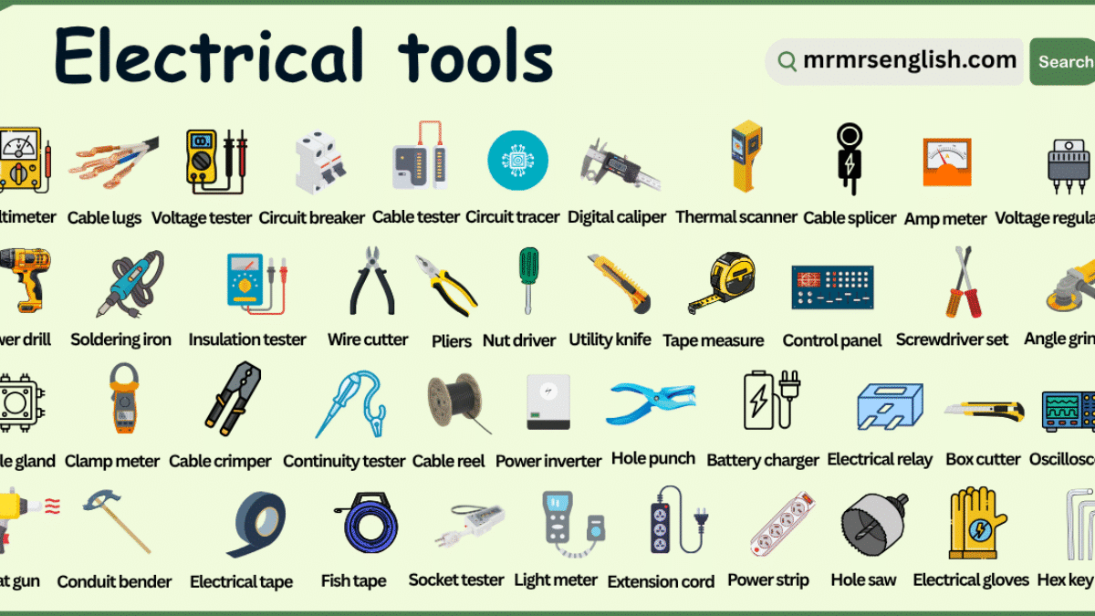 Electrical Tools With Function Electrical Tools And Equipment And Their Functions