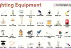Lighting Equipment Names in English with Their Pictures