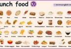Lunch Food Names in English with Their Pictures