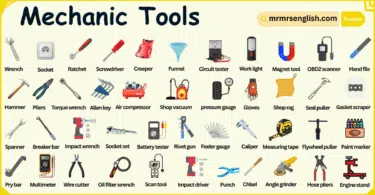 Mechanic Tools Names in English with their Pictures