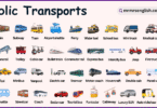 Public Transports Names in English with their Pictures