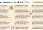 100 English Sentences for Grade 3 with Their Pictures