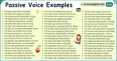 100 Passive Voice Examples in English with Pictures