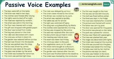 100 Passive Voice Examples in English with Pictures