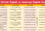 500 British English vs American English Examples with Pictures