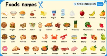 Foods Names in English with Their Pictures