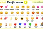 Snapchat Emojis Names in English with Their Pictures