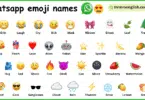 WhatsApp Emojis Names in English with Their Pictures