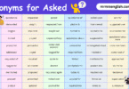 100 Synonyms for Asked in English with their Pictures