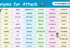 100 Synonyms for Attack in English with their Pictures