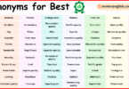 100 Synonyms for Best in English with Pictures