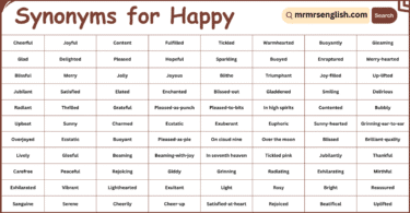 100 Synonyms for Happy in English with Pictures