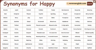 100 Synonyms for Happy in English with Pictures