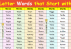 5 Letter Words that Start with Y in English with Pictures