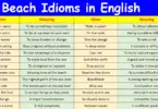Beach Idioms in English with their meanings and Pictures