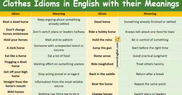 Clothes Idioms in English with their meanings and Pictures