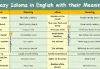 Crazy Idioms in English with their Meanings and Pictures