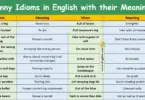 Funny Idioms in English with their Meanings and Pictures