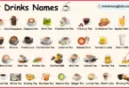 Hot Drinks Names in English with Their Pictures