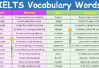 IELTS Vocabulary Words With Meanings In English with Pictures