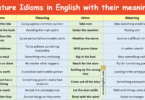 Nature Idioms in English with their meanings and Pictures