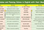 Schedules and Planning Idioms in English with their Meanings