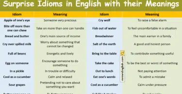 Surprise Idioms in English with their Meanings and Pictures