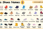 Types of Shoes Names for Kids in English with Pictures