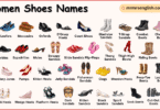 Types of Shoes Names for Women in English with Their Pictures