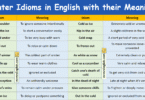Winter Idioms in English with their Meanings and Pictures