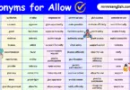 100 Synonyms for Allow in English with their Pictures