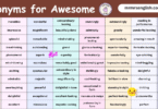 100 Synonyms for Awesome in English with their Pictures