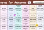 100 Synonyms for Awesome in English with their Pictures