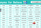 100 Synonyms for Believe in English with their Pictures