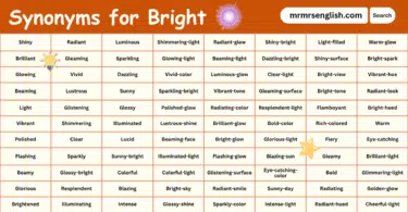 100 Synonyms for Bright in English with their Pictures