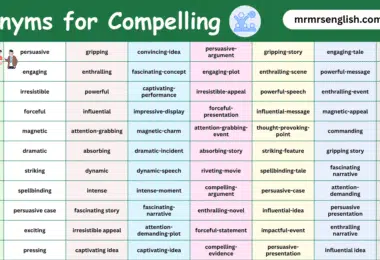 100 Synonyms for Compelling in English with their Pictures