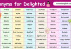 100 Synonyms for Delighted in English with their Pictures