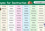 100 Synonyms for Destruction in English with their Pictures