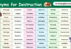 100 Synonyms for Destruction in English with their Pictures