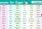 100 Synonyms for Eager in English with their Pictures