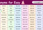 100 Synonyms for Easy in English with their Pictures