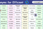 100 Synonyms for Efficient in English with their Pictures