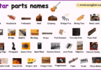 Guitar​ Parts Names in English with their Pictures