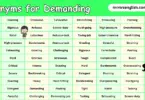 Synonyms for Demanding in English with their Pictures